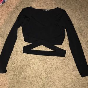 Boohoo wrapped crop